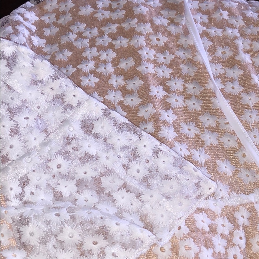 Ivory Cream Wildflower Flutter Overlay Dress - Picture 9 of 12